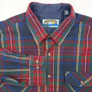 Shaver Lake Button Up Shirt Men XL Navy Blue Plaid Outdoor Gear Long Sleeve